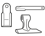 Klingenmesser, Spaten, Schlägelmesser und Klingen für Häcksler, Böschungsmäher und Rasenmäher